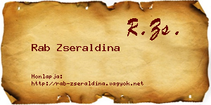 Rab Zseraldina névjegykártya